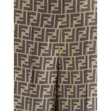 Fendi Brown Silk Casual Pants