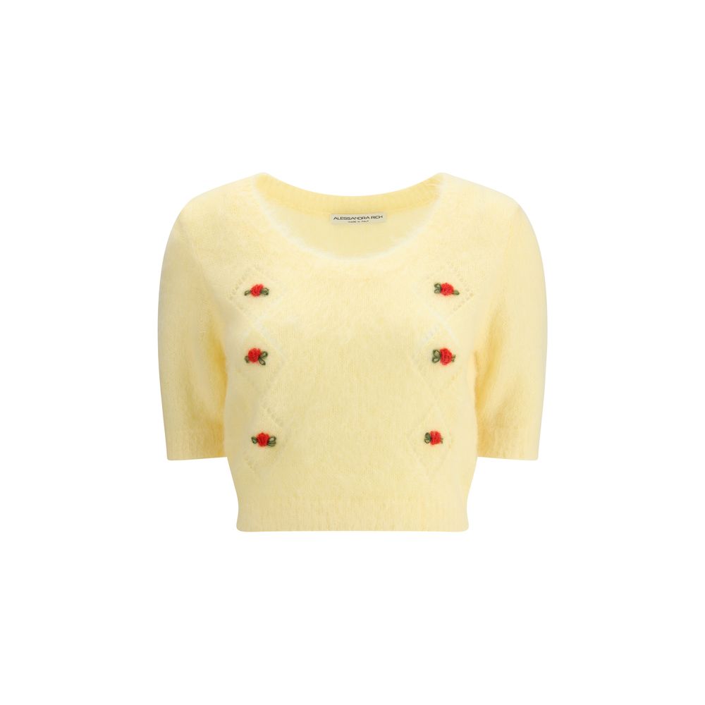 Alessandra Rich Bicolor Mohair Sweatshirt