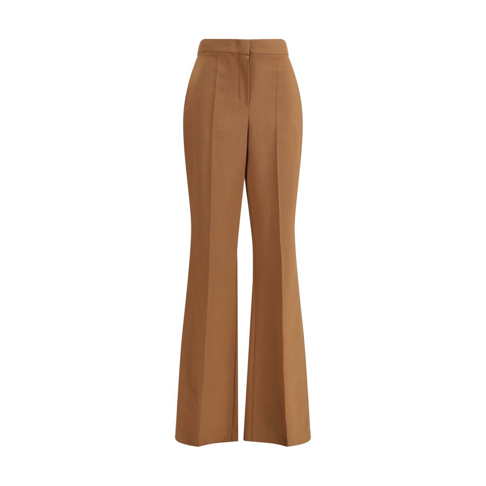 Fendi Brown Wool Flared Pants