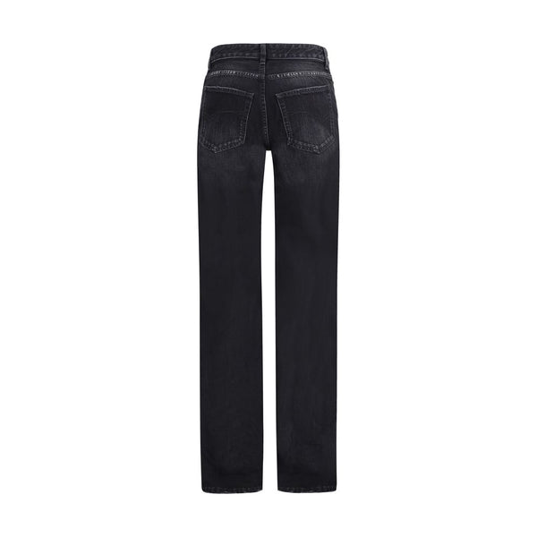 Balenciaga Black Cotton Relaxed Fit Jeans