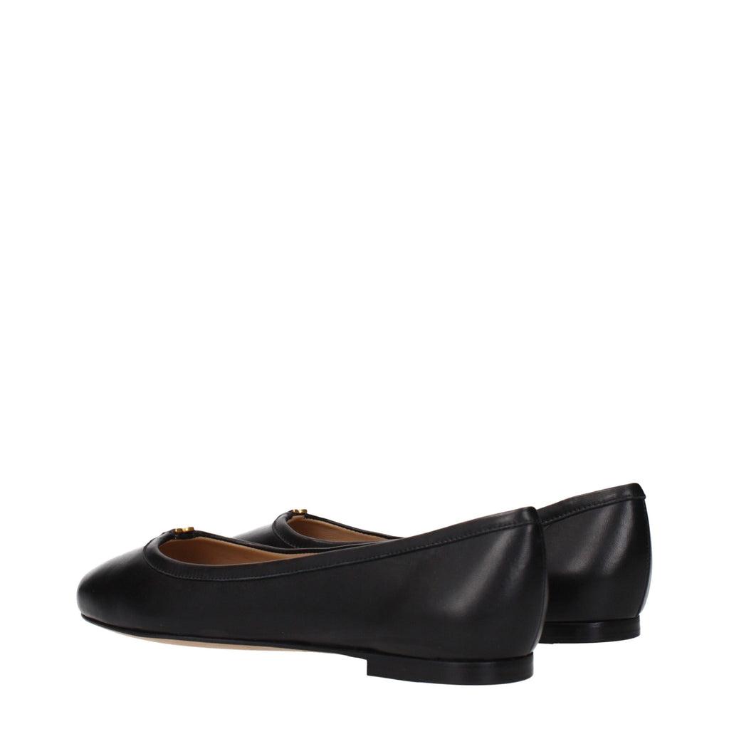 Chloé Black Leather Ballet Flats