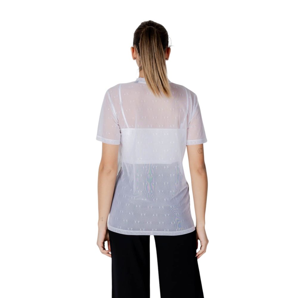 Armani Exchange White Polyamide T-Shirt
