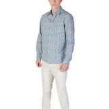 Replay Blue Cotton Pattern Shirt