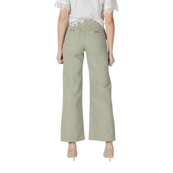 Morgan De Toi Green Cotton Relaxed Fit Jeans