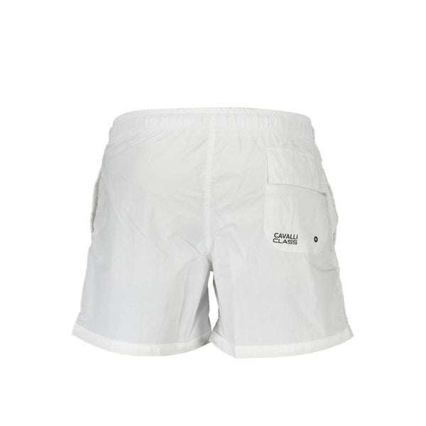 Cavalli Class White Polyamide Men's Swim Boxer