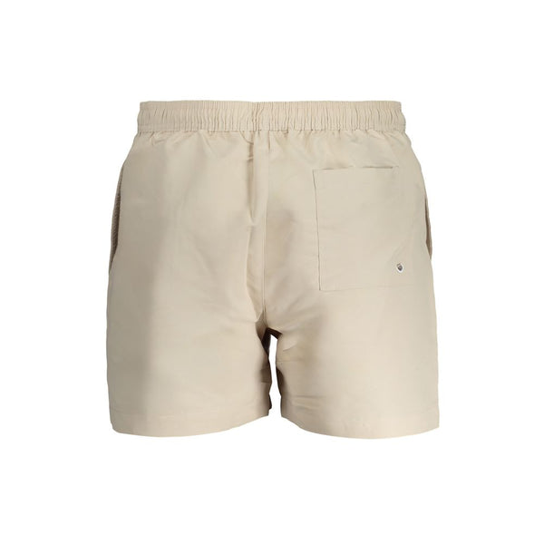 Calvin Klein Beige Polyester Men's Swim Trunk