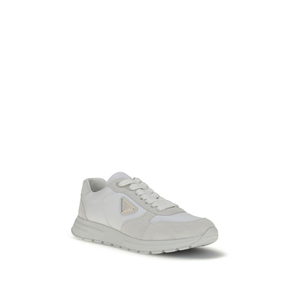 Prada White Recycled Polyamide Athletic Sneakers