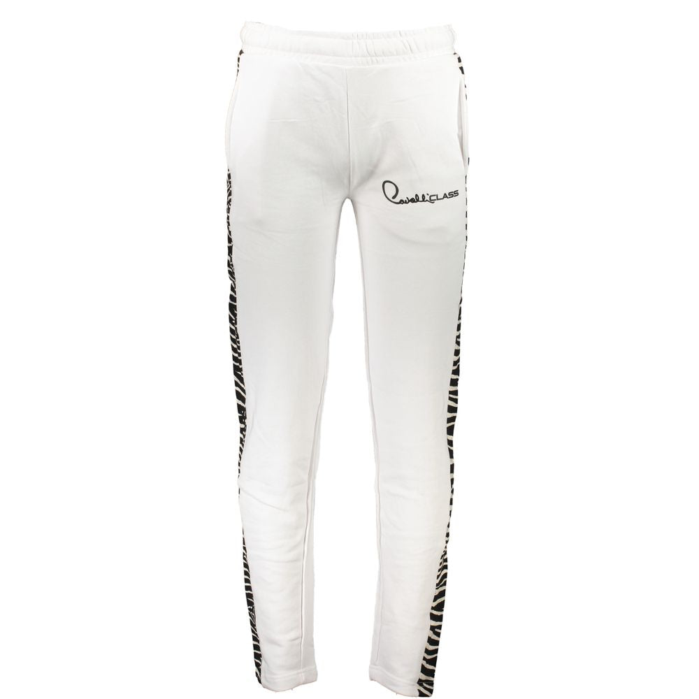Cavalli Class White Cotton Men's Sweatpant