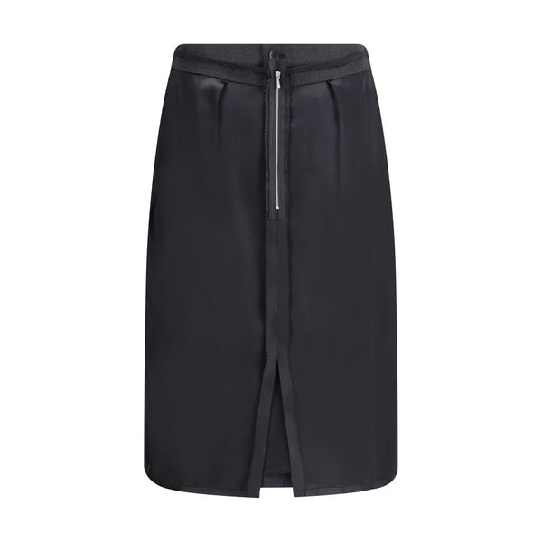 Margiela Black Polyester Midi Skirt