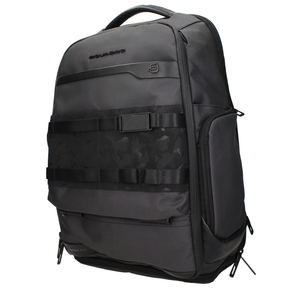 Piquadro Gray Fabric Backpack