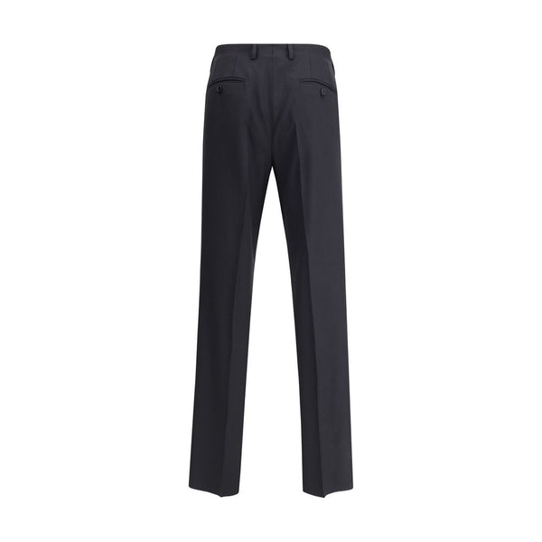 Lardini Black Viscose Casual Pants