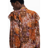 Desigual Arancione Viscosa Women Shirt