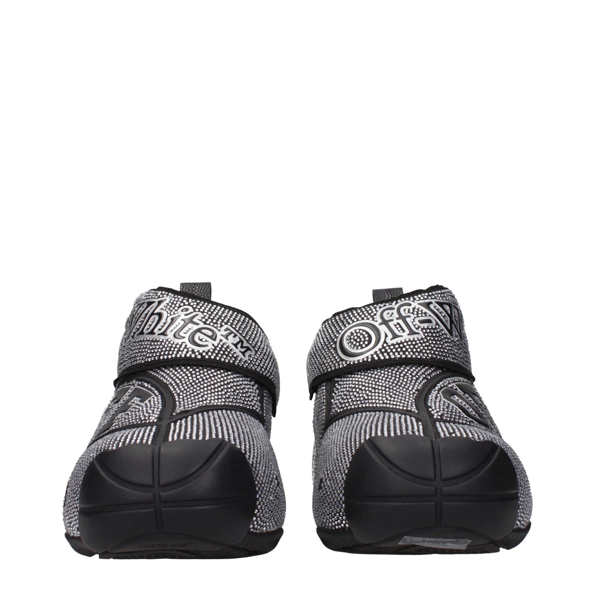 Off-White Black Cotton Sneakers