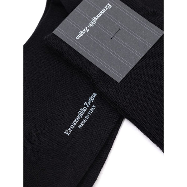 ZEGNA Black Wool Socks