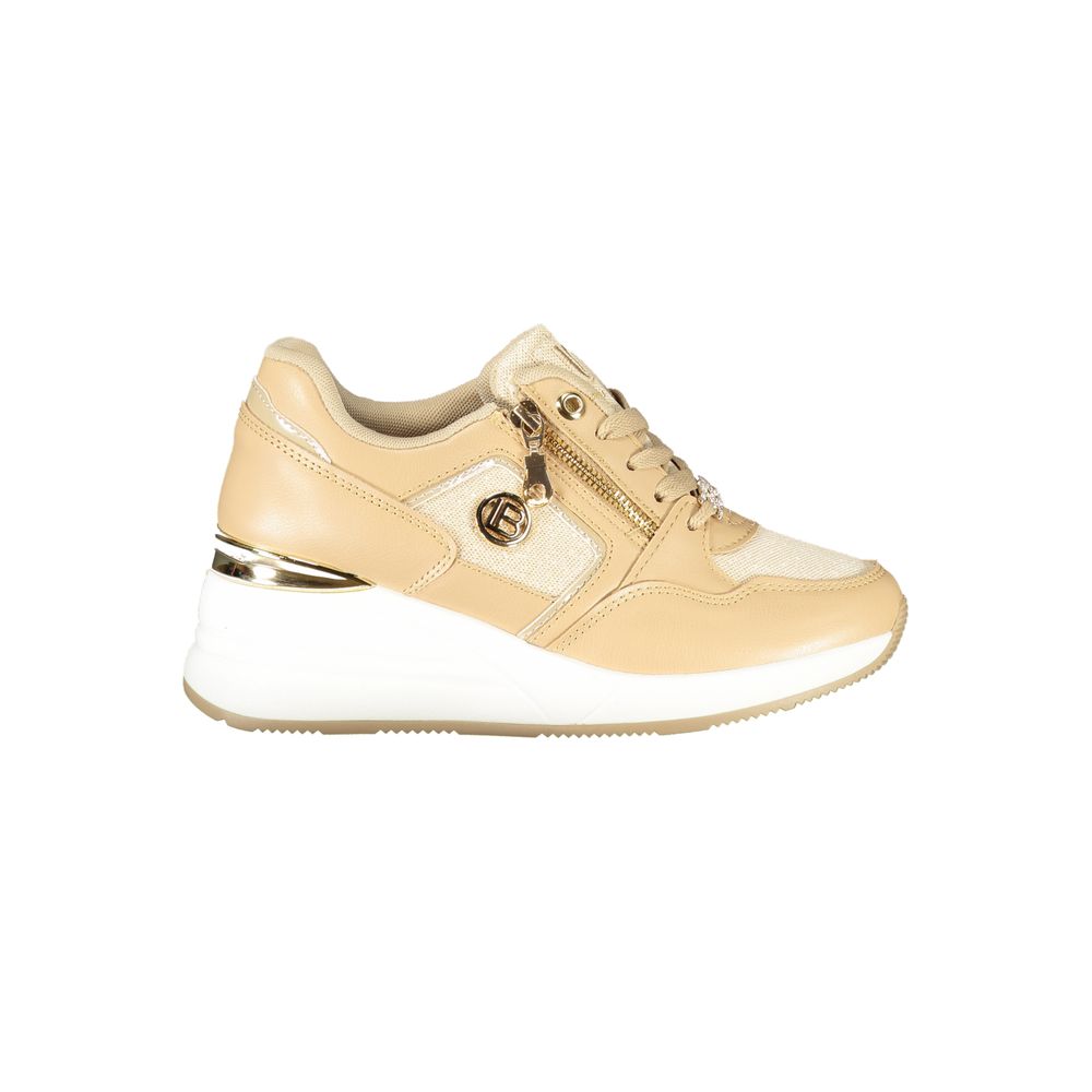 Laura Biagiotti Beige Polyester Women Sneaker