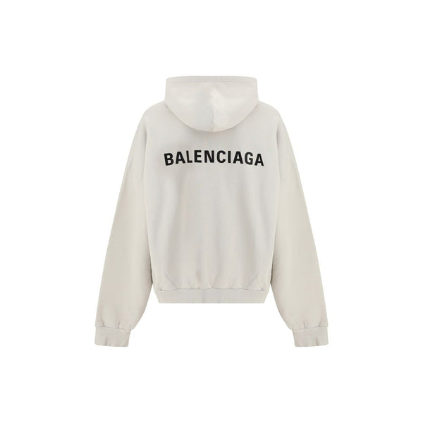 Balenciaga White Cotton Sweatshirt
