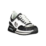 Gaelle Paris Black Polyurethane Women Sneaker