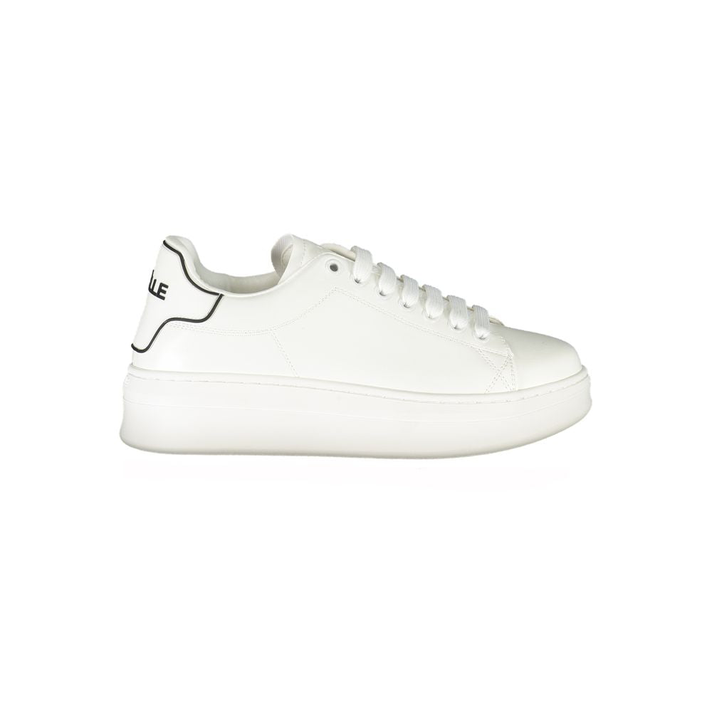 Gaelle Paris White Polyurethane Women Sneaker