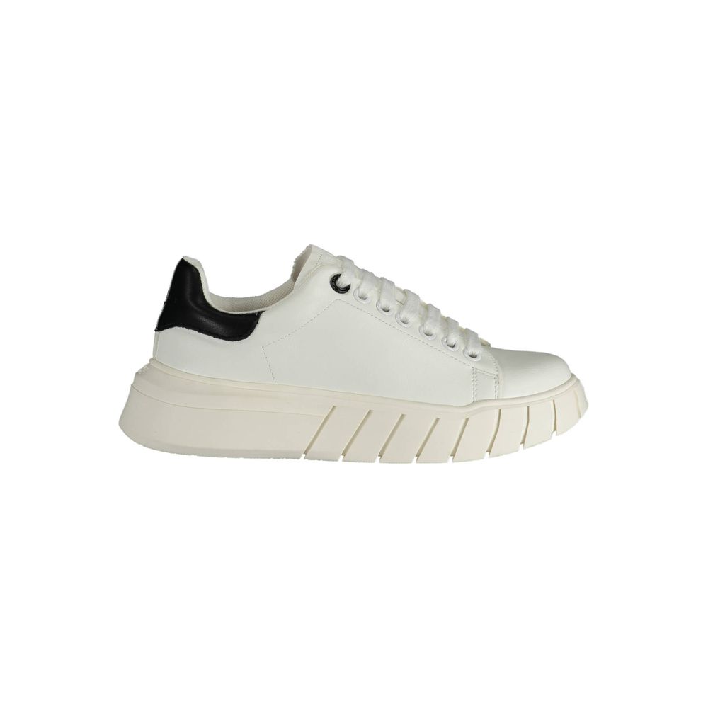 Gaelle Paris White Polyurethane Women Sneaker