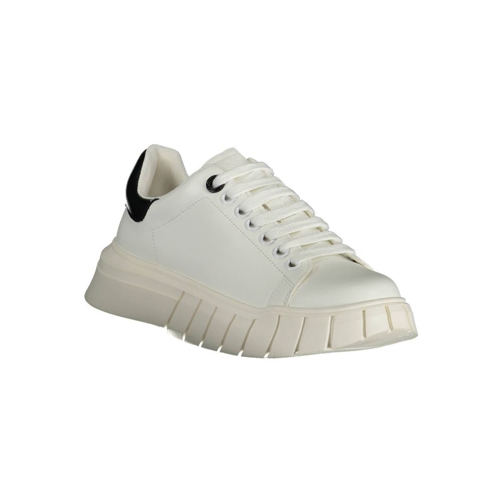Gaelle Paris White Polyurethane Women Sneaker
