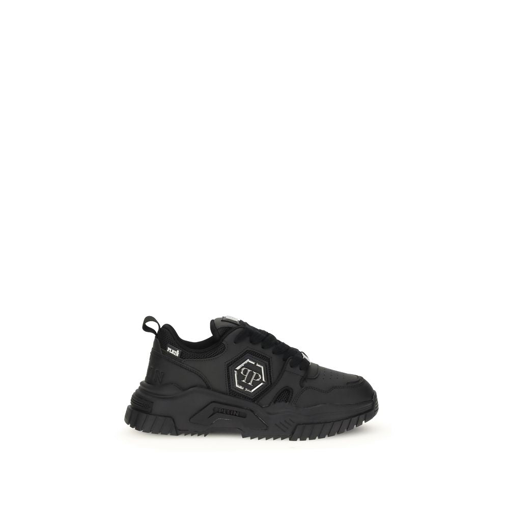 Philipp Plein Black Polyester Athletic Sneakers