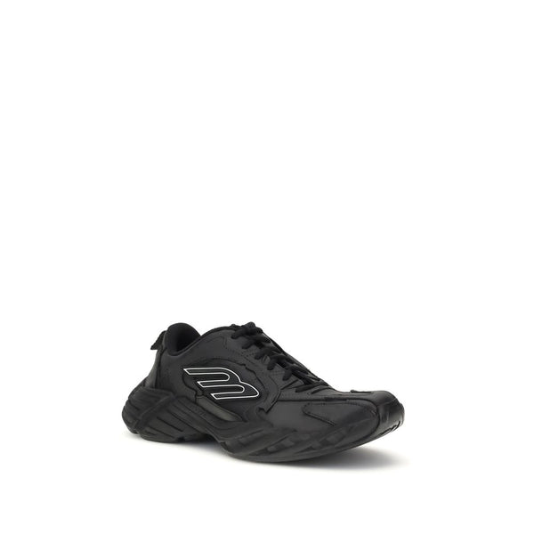 Balenciaga Black Calf Leather Bos Taurus Athletic Sneakers