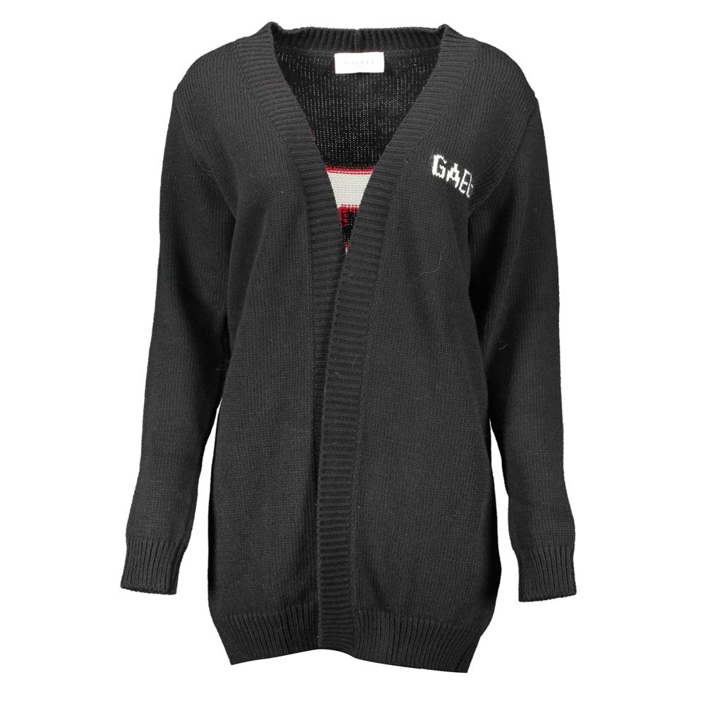 Gaelle Paris Black Acrylic Women Cardigan