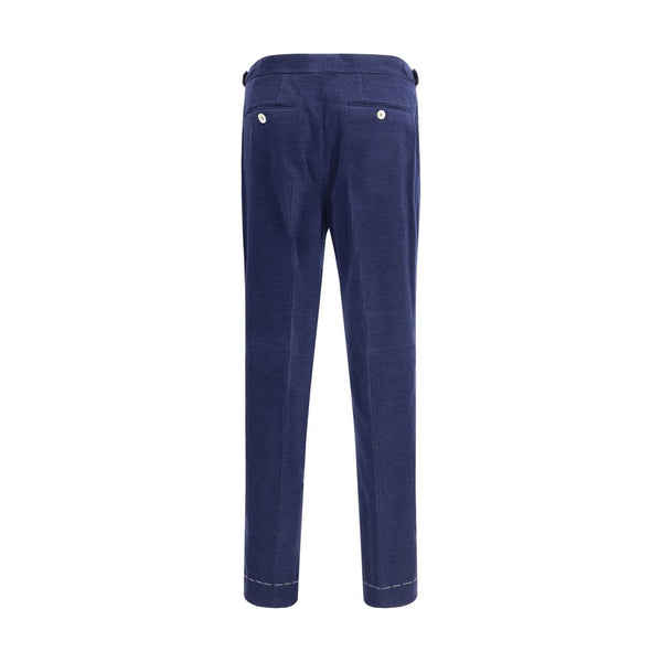 Brunello Cucinelli Blue Wool Casual Pants