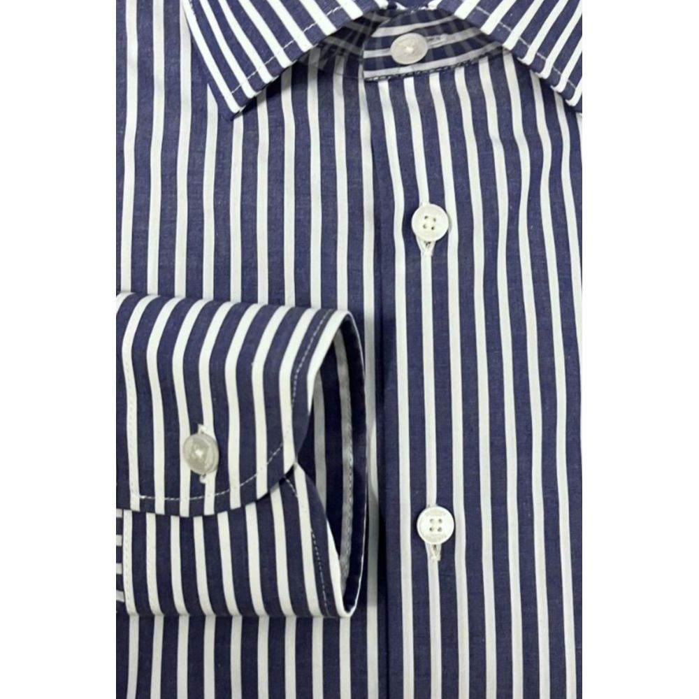 Baldinini Trend Blue Cotton Men Shirt