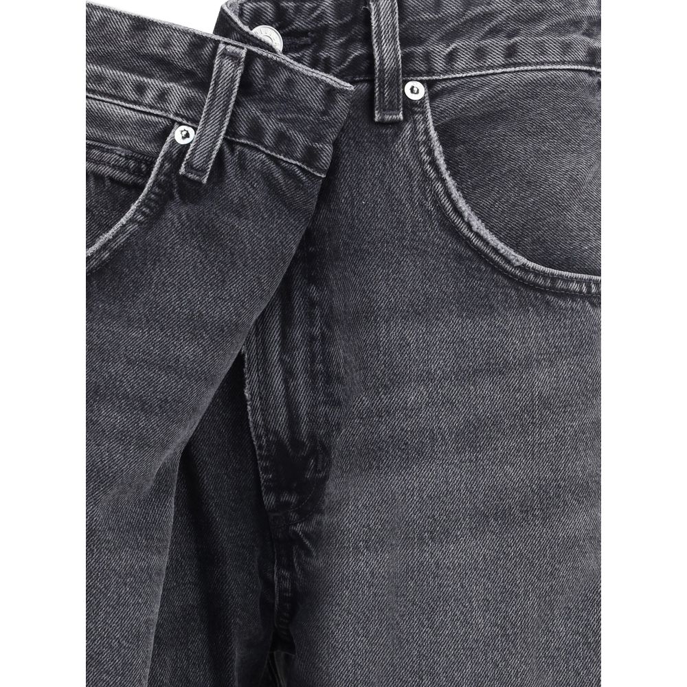 Agolde Gray Cotton Jeans Denim