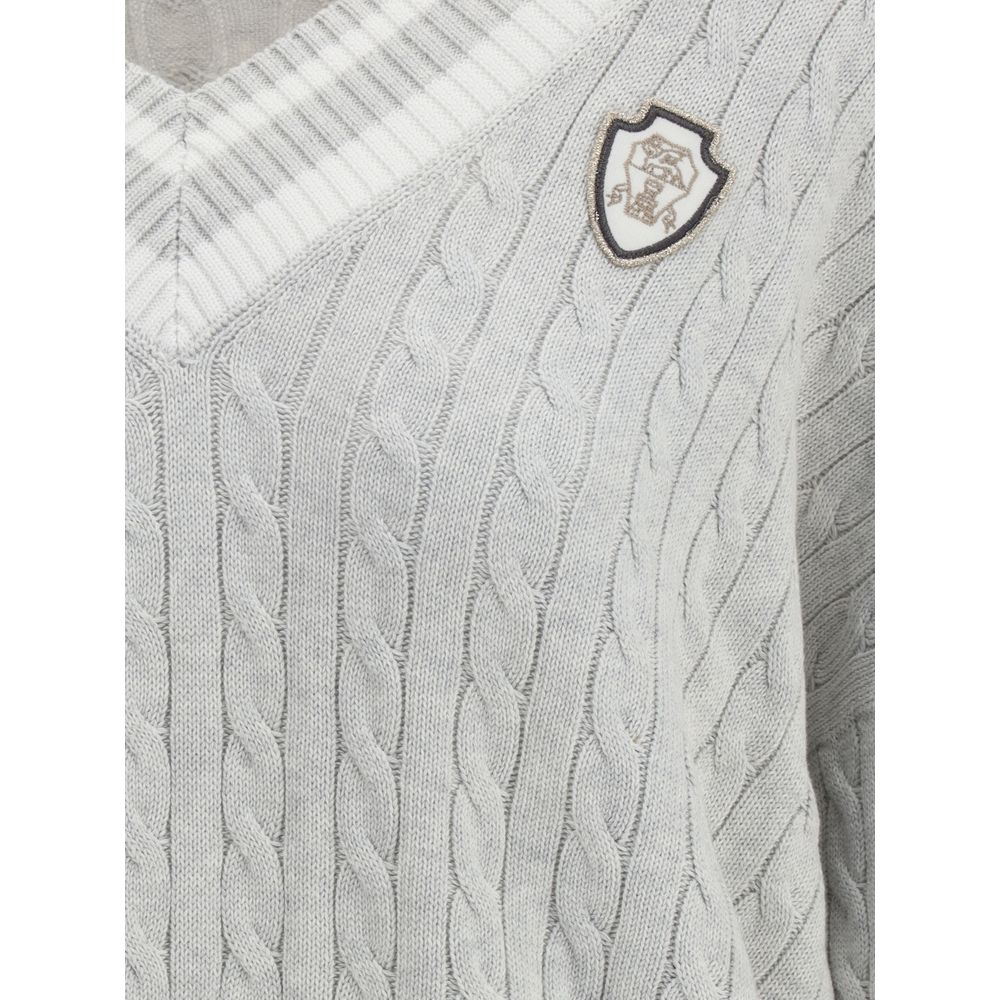 Brunello Cucinelli White Cotton Sweatshirt