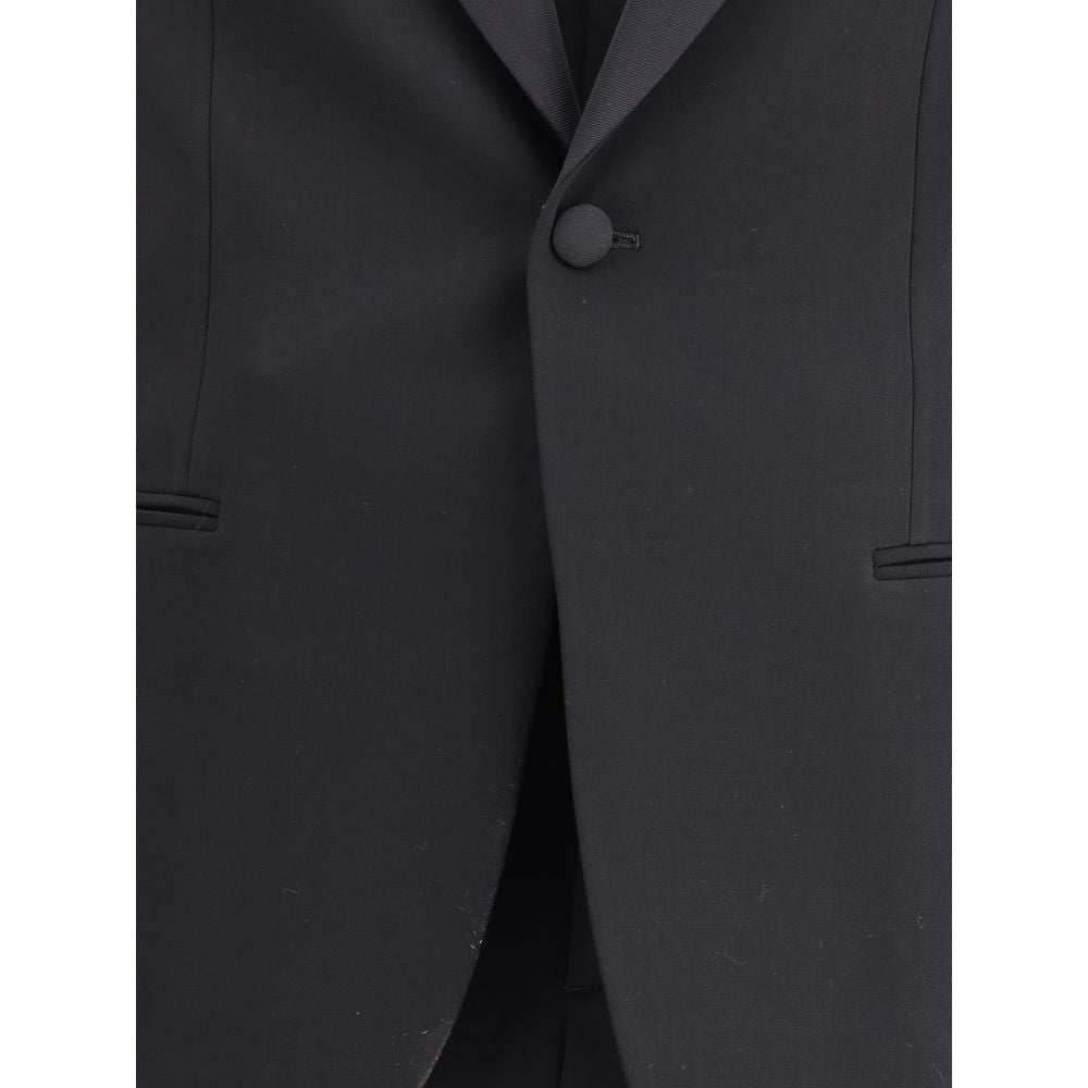Giorgio Armani Black Fleece Wool Tuxedo