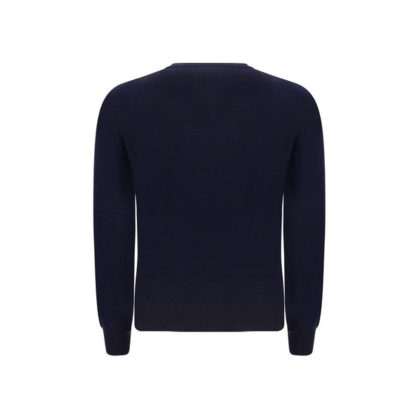 Brunello Cucinelli Blue Fleece Wool Sweatshirt