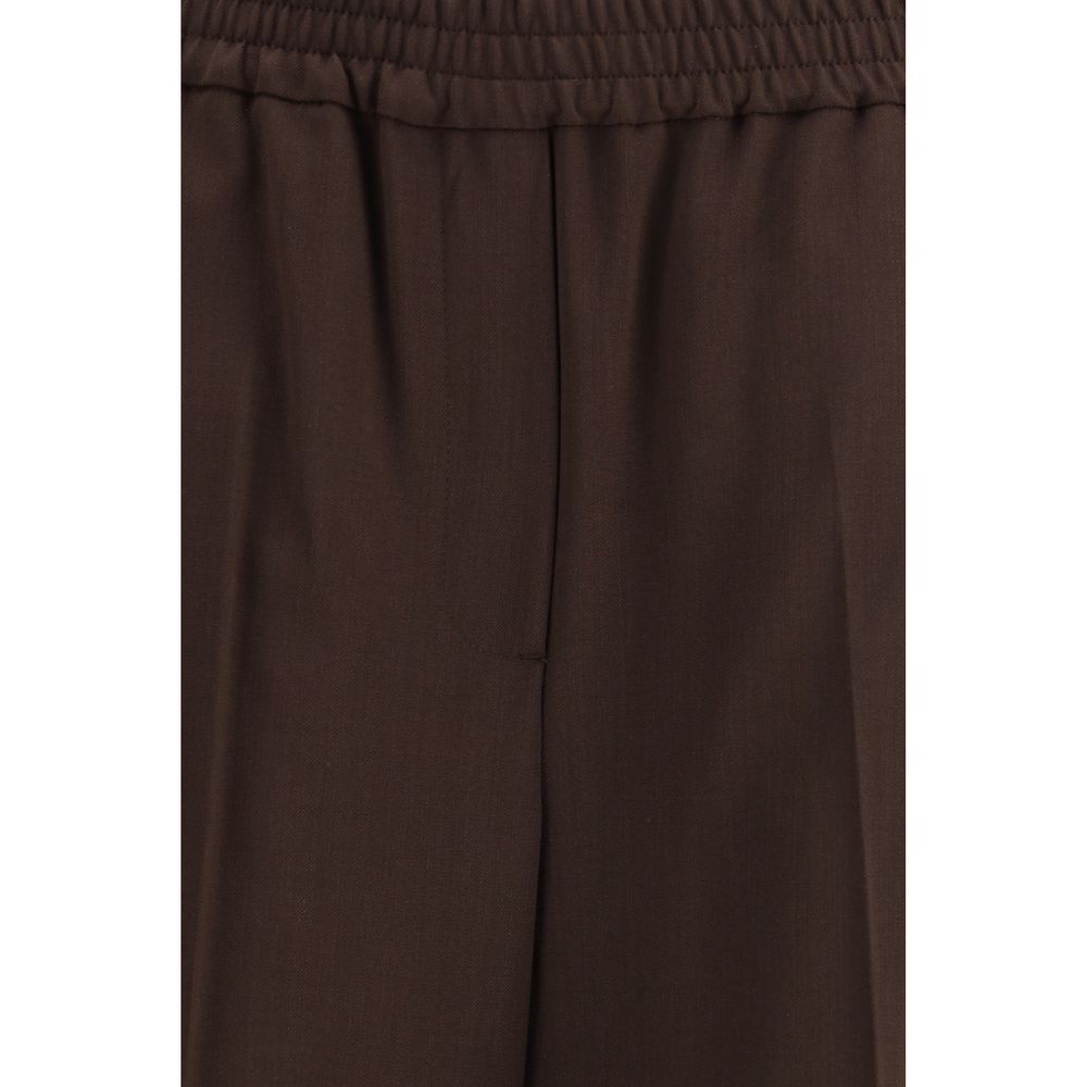 Max Mara Gray Polyester Casual Pants