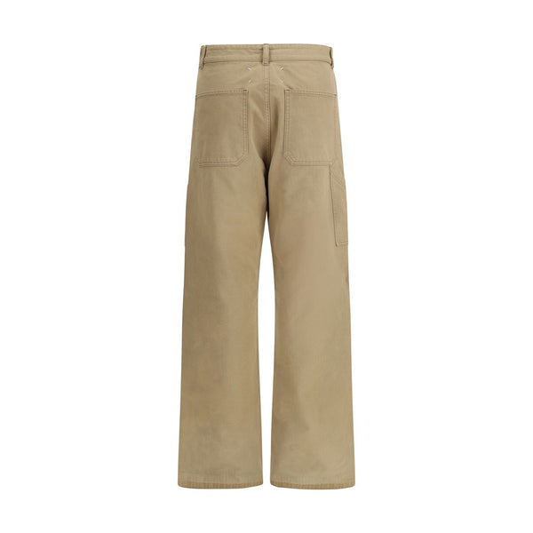 Margiela Beige Cotton Cargo Pants