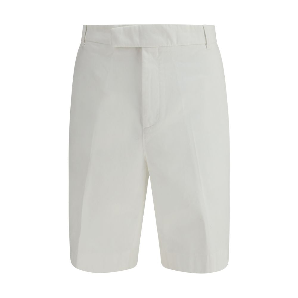 Thom Browne White Polyester Bermuda Shorts