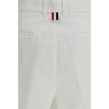 Thom Browne White Polyester Bermuda Shorts