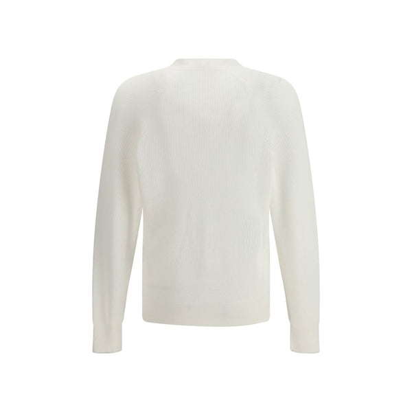 Brunello Cucinelli White Cotton Cardigan