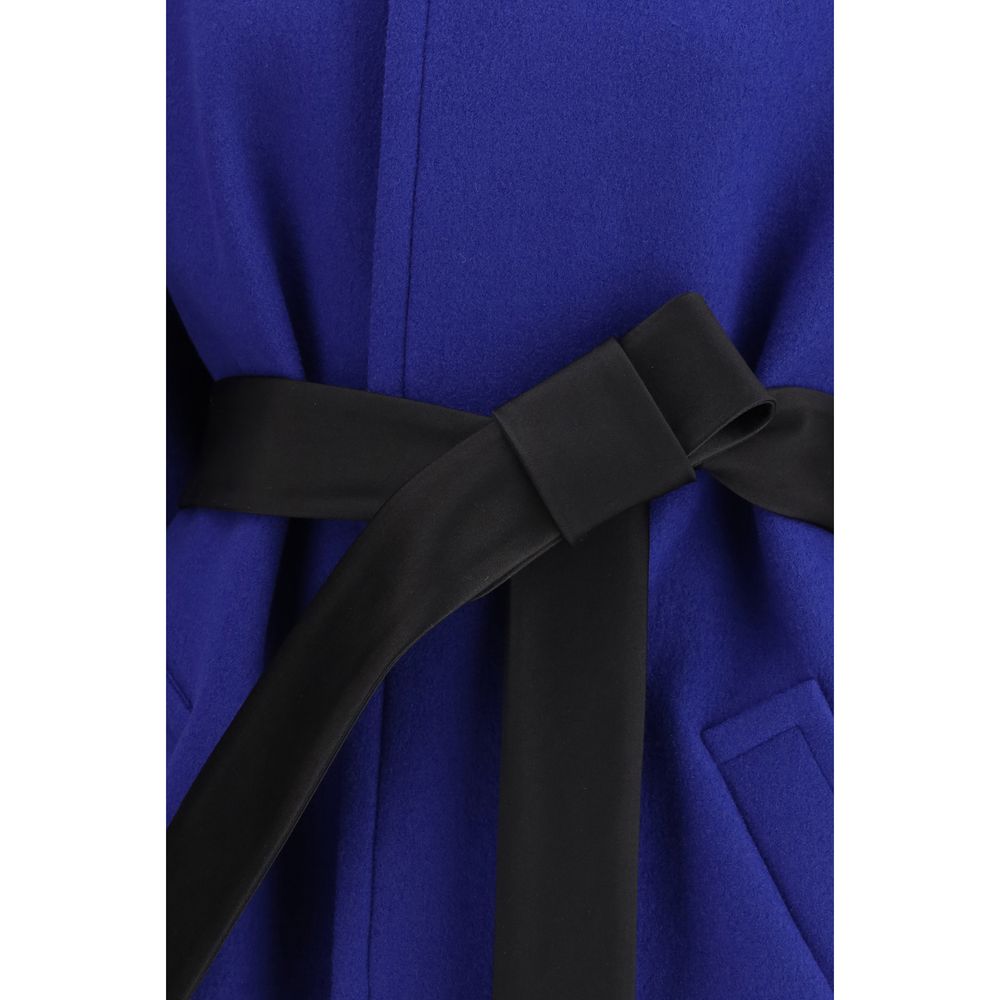 Saint Laurent Blue Wool Coat