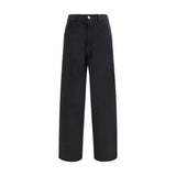 MM6 Black Cotton Casual Pants