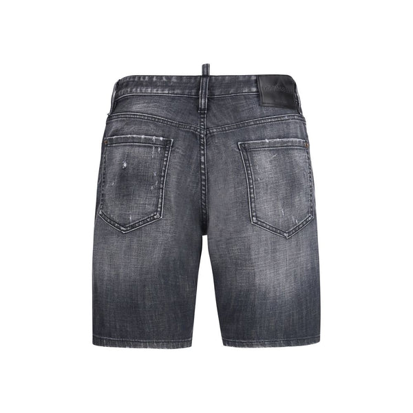 Dsquared² Black Cotton Bermuda Shorts