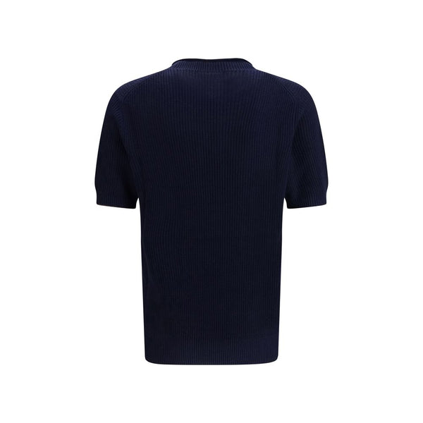 Brunello Cucinelli Blue Linen T-Shirt
