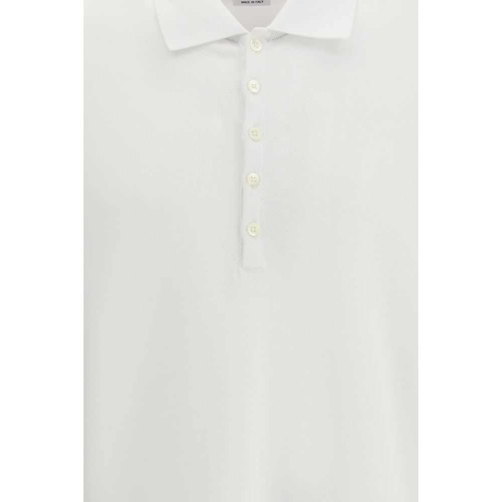 Thom Browne White Cotton Polo Shirt
