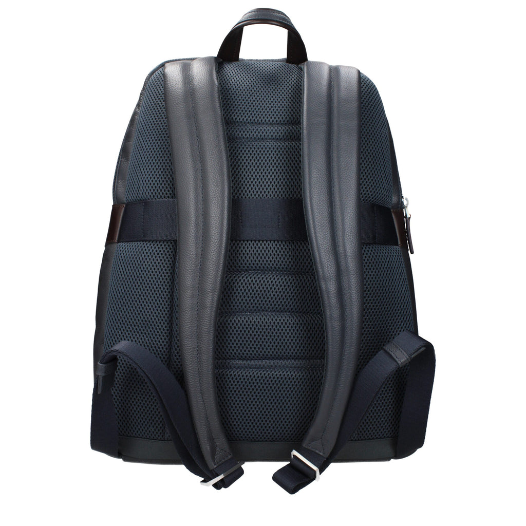 Piquadro Gray Leather Backpack