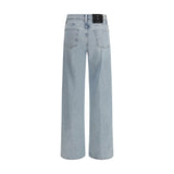 7FOR Blue Cotton Relaxed Fit Jeans