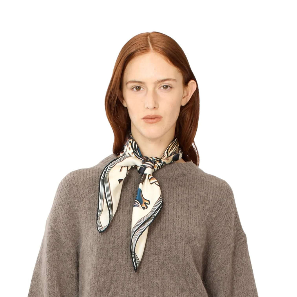 Foulard Quadrato Western Bianco