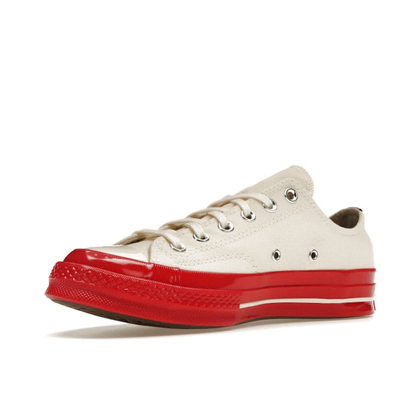 Converse Chuck Taylor All Star 70 Ox CDG PLAY Egret Red Midsole