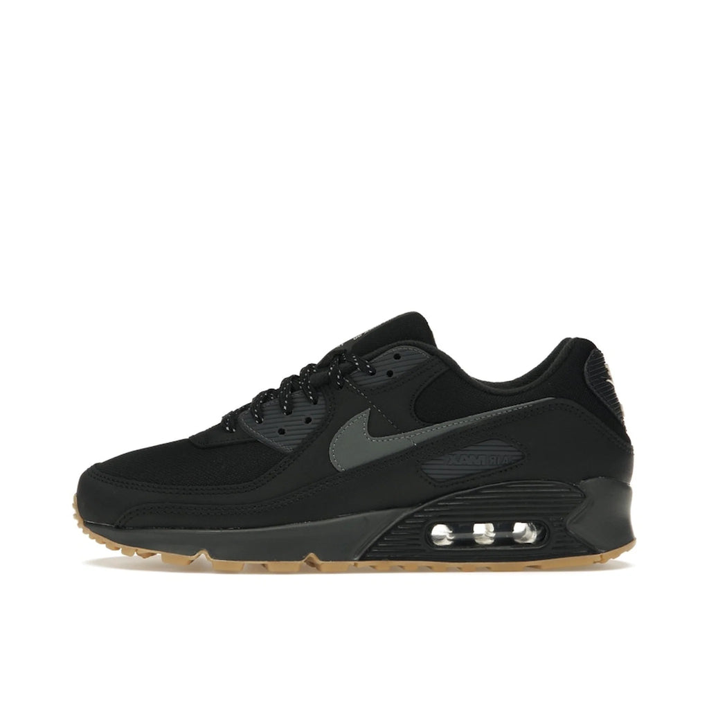 Nike Air Max 90 Black Smoke Grey Gum Reflective