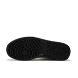 Jordan 1 Mid Patent Black White Gold