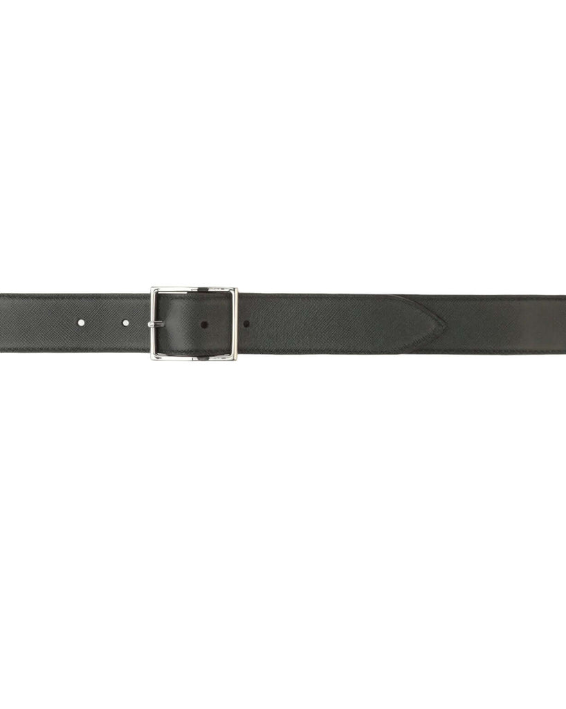 Cintura Double Biometrica Dollaro+Saffiano - Ebano+Nero
